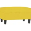 Voetenbank 70x55x41 cm stof lichtgeel