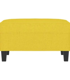 Voetenbank 70x55x41 cm stof lichtgeel