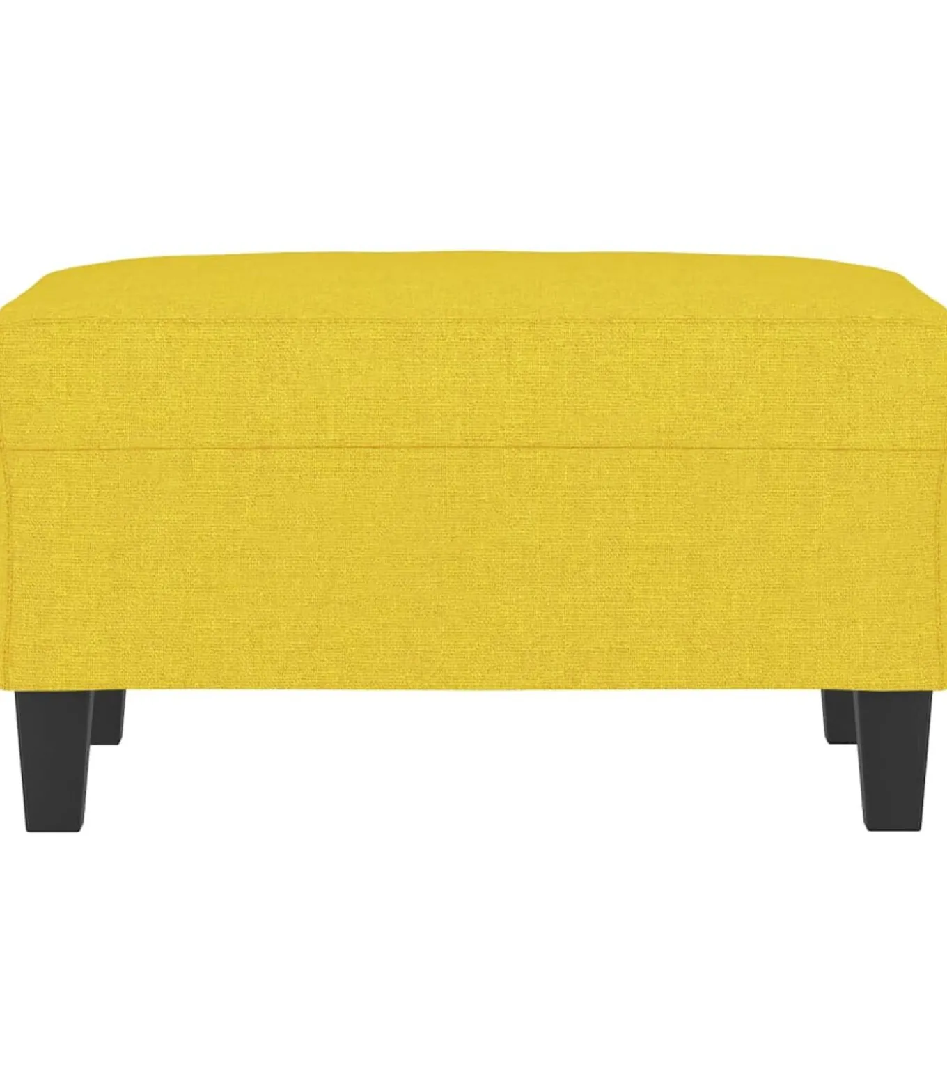 Voetenbank 70x55x41 cm stof lichtgeel