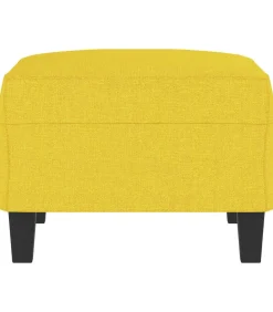 Voetenbank 70x55x41 cm stof lichtgeel