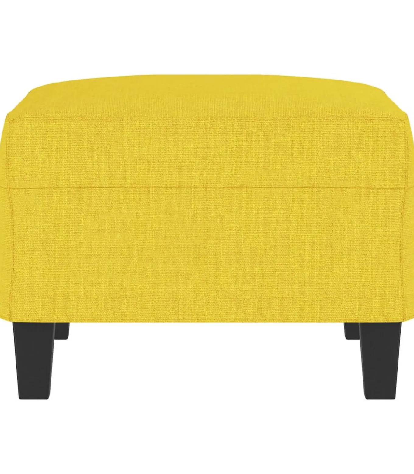 Voetenbank 70x55x41 cm stof lichtgeel