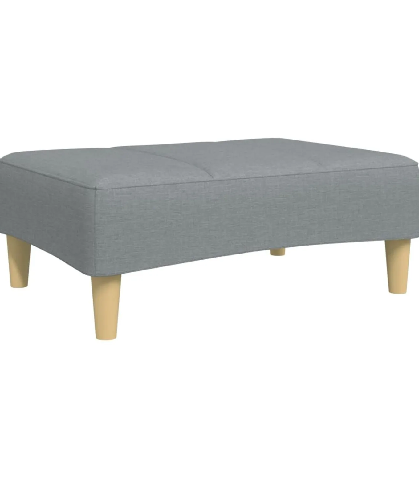 Voetenbank 77x55x31 cm stof lichtgrijs