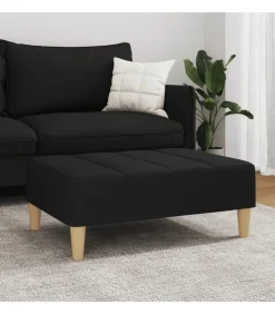 Voetenbank 77x55x31 cm stof zwart