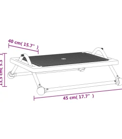 Voetensteun 45x40x13,5 cm zwart