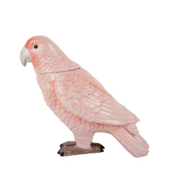 Voorraadpot Bird - Zachtroze - 22.5x11.8x20.7cm