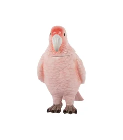 Voorraadpot Bird - Zachtroze - 22.5x11.8x20.7cm