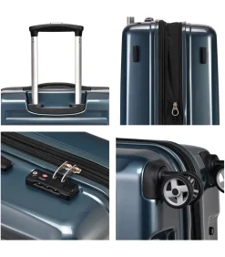 Voyager IX Expandable Middelgrote Koffer 4 Wielen Grijze