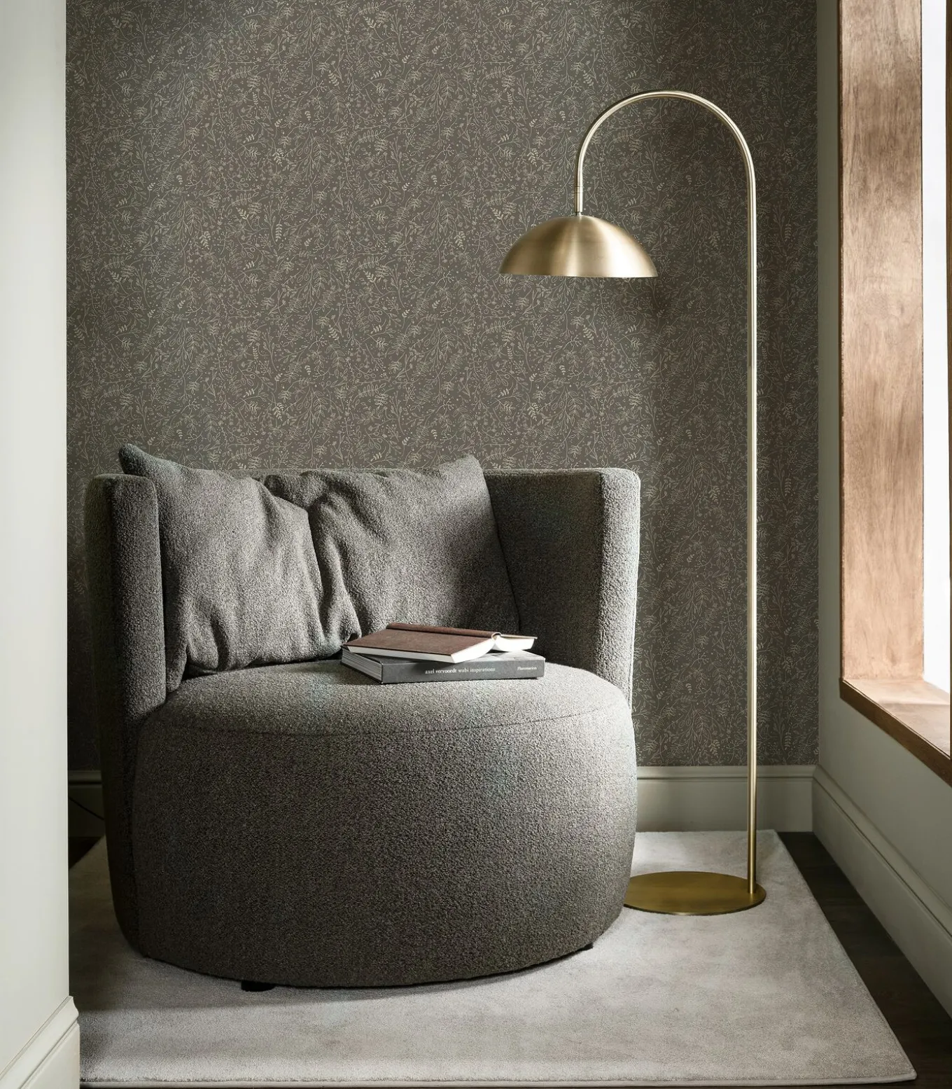 vtwonen Vliesbehang | Twigs Soil Gold