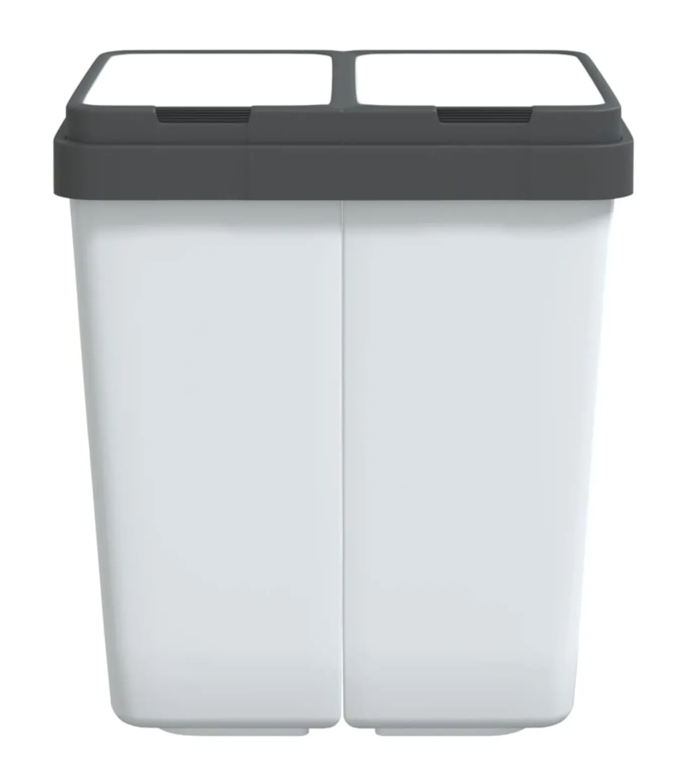 Vuilnisbak dubbel 2x25 L wit