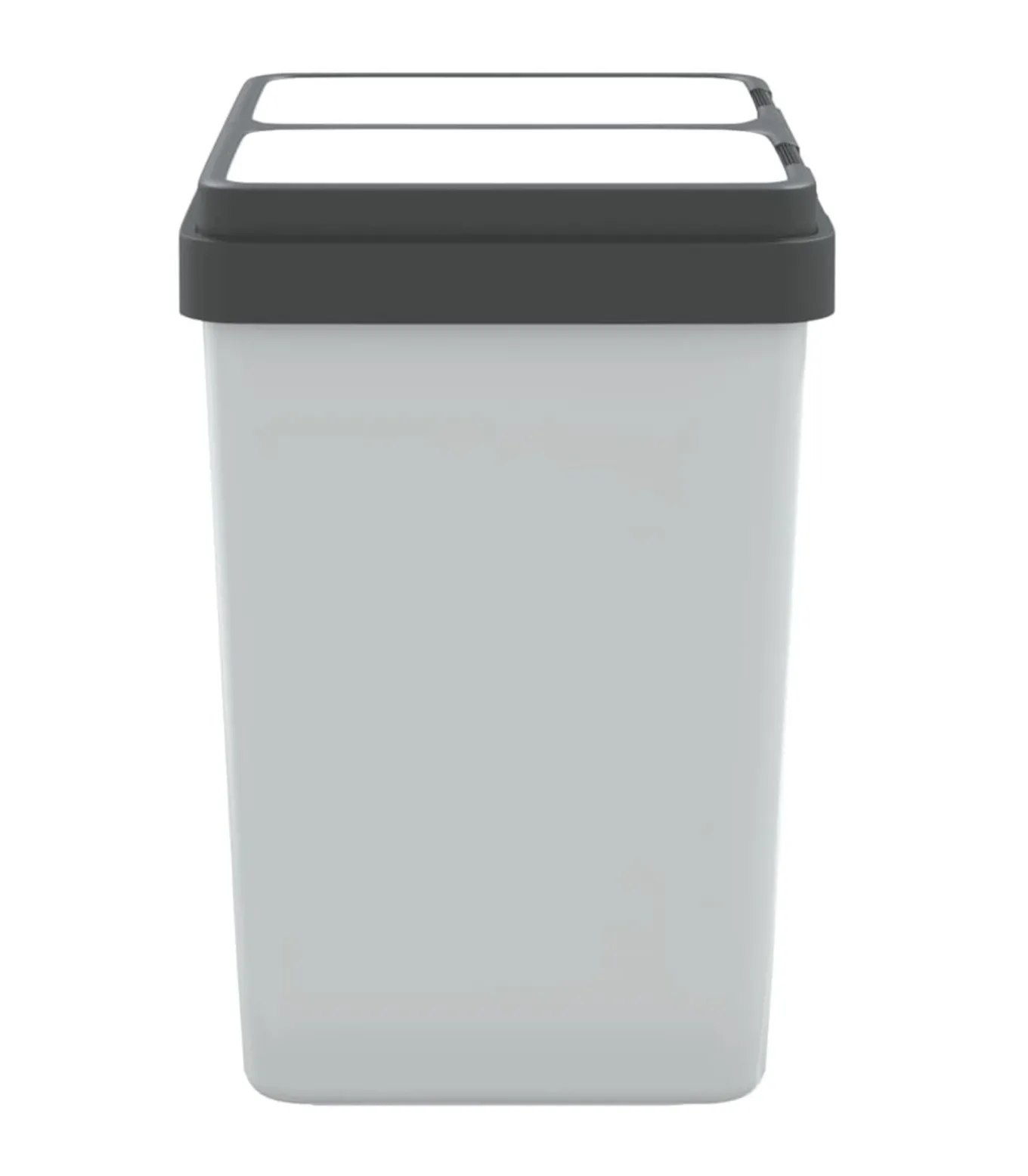 Vuilnisbak dubbel 2x25 L wit