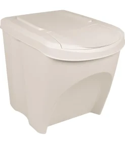 Vuilnisbakken 3 st stapelbaar 75 L polypropeen wit