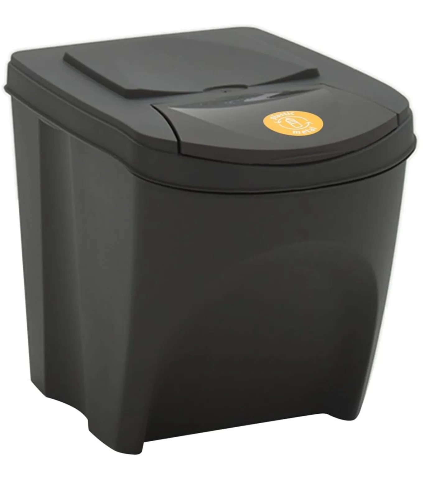 Vuilnisbakken 4 st stapelbaar 100 L polypropeen grijs