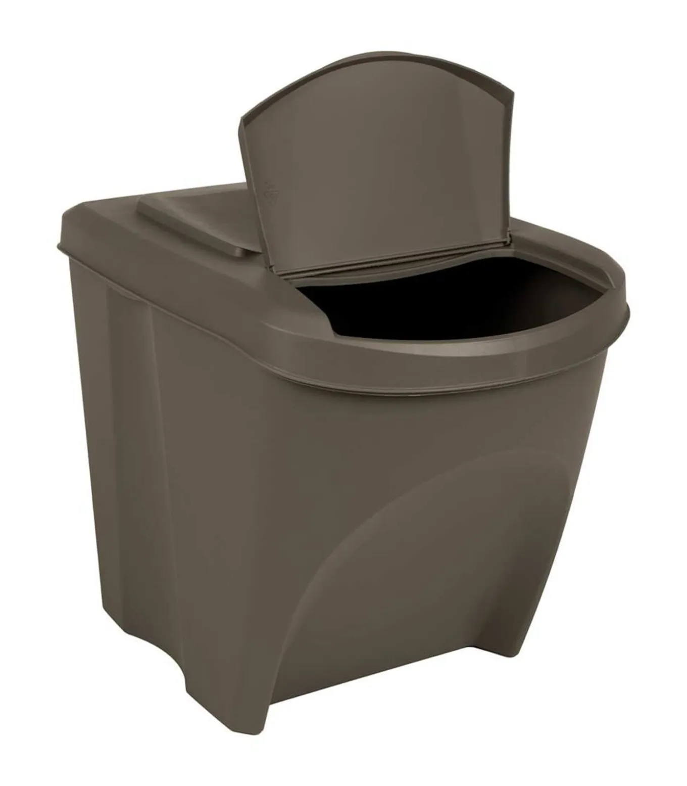 Vuilnisbakken 3 st stapelbaar 75 L polypropeen grijs