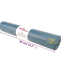 Vuilniszakken 100 st 120 l blauw