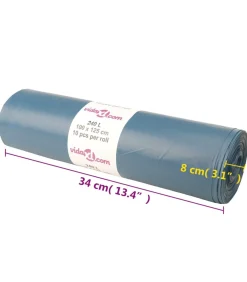 Vuilniszakken 100 st 240 l blauw