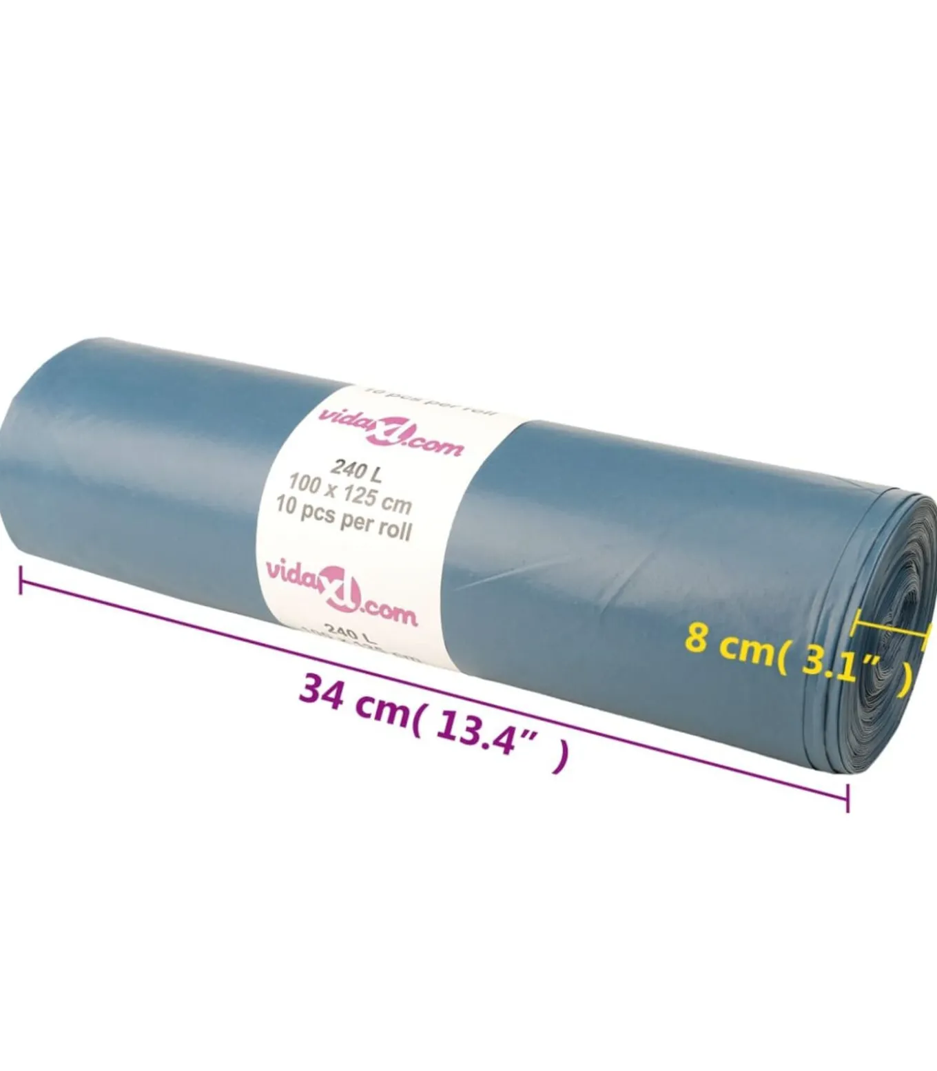 Vuilniszakken 100 st 240 l blauw