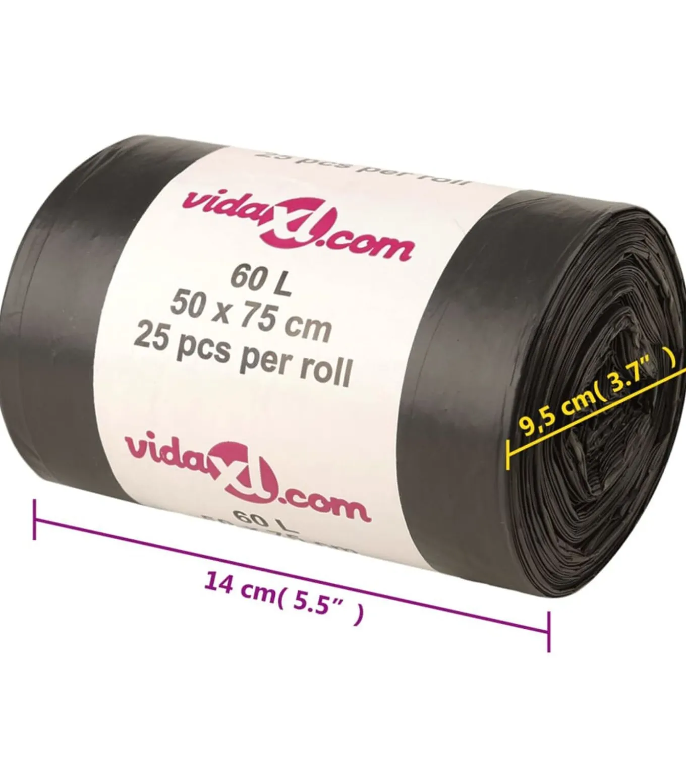 Vuilniszakken 250 st 60 l zwart