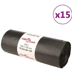 Vuilniszakken 150 st 240 l zwart