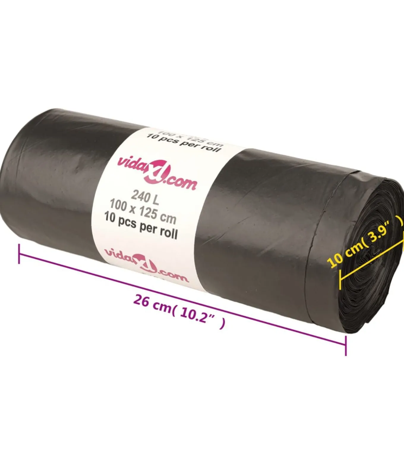 Vuilniszakken 150 st 240 l zwart