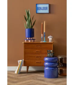 Wanddecoratie Bonjour Medium - Blauw - 3x31x22cm