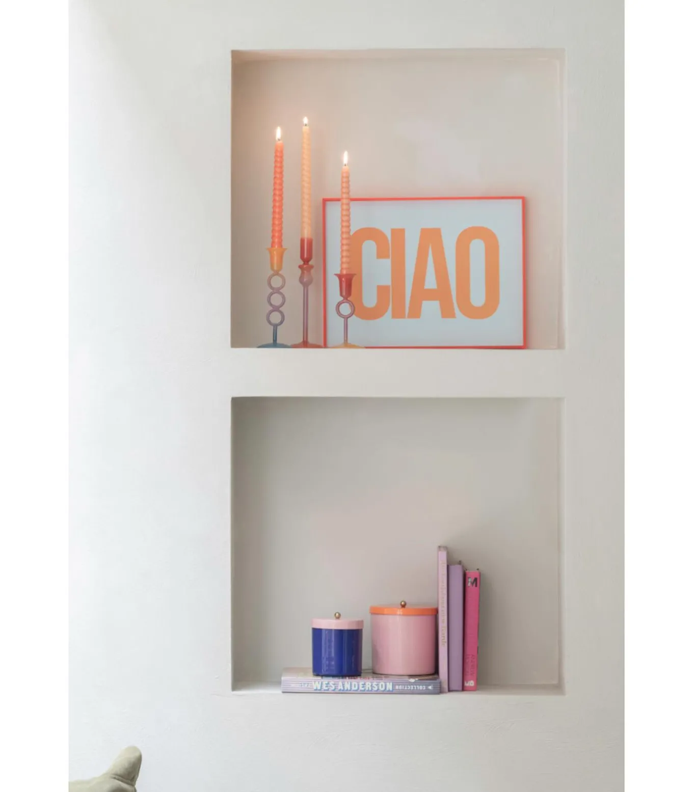 Wanddecoratie Ciao Large - Oranje - 3x41x31cm