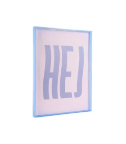 Wanddecoratie Hej Large - Paars - 3x31x41cm