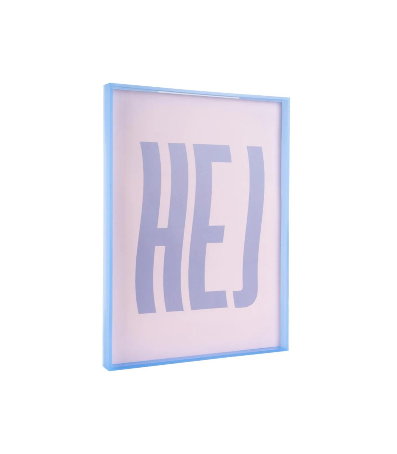 Wanddecoratie Hej Large - Paars - 3x31x41cm