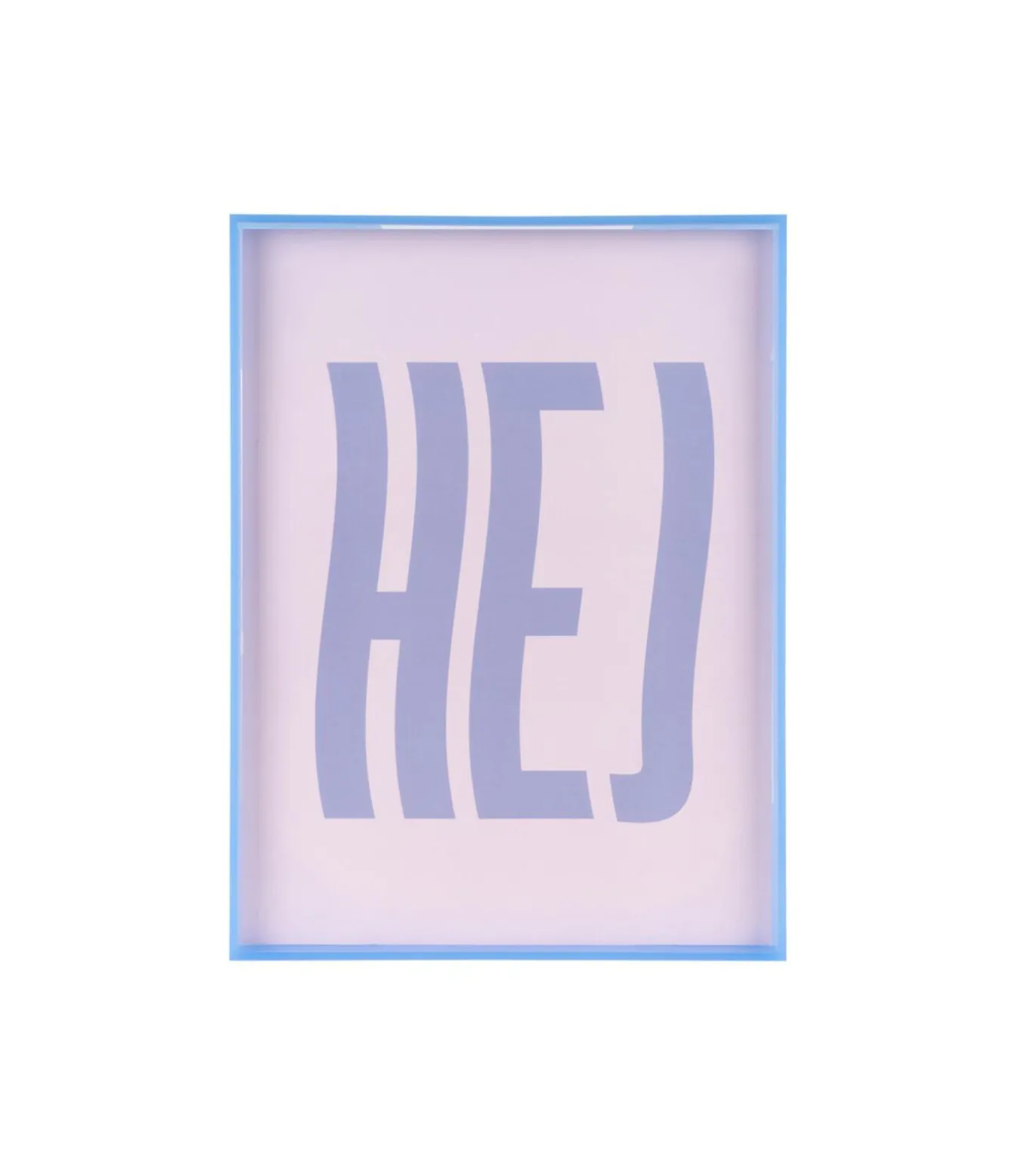 Wanddecoratie Hej Large - Paars - 3x31x41cm