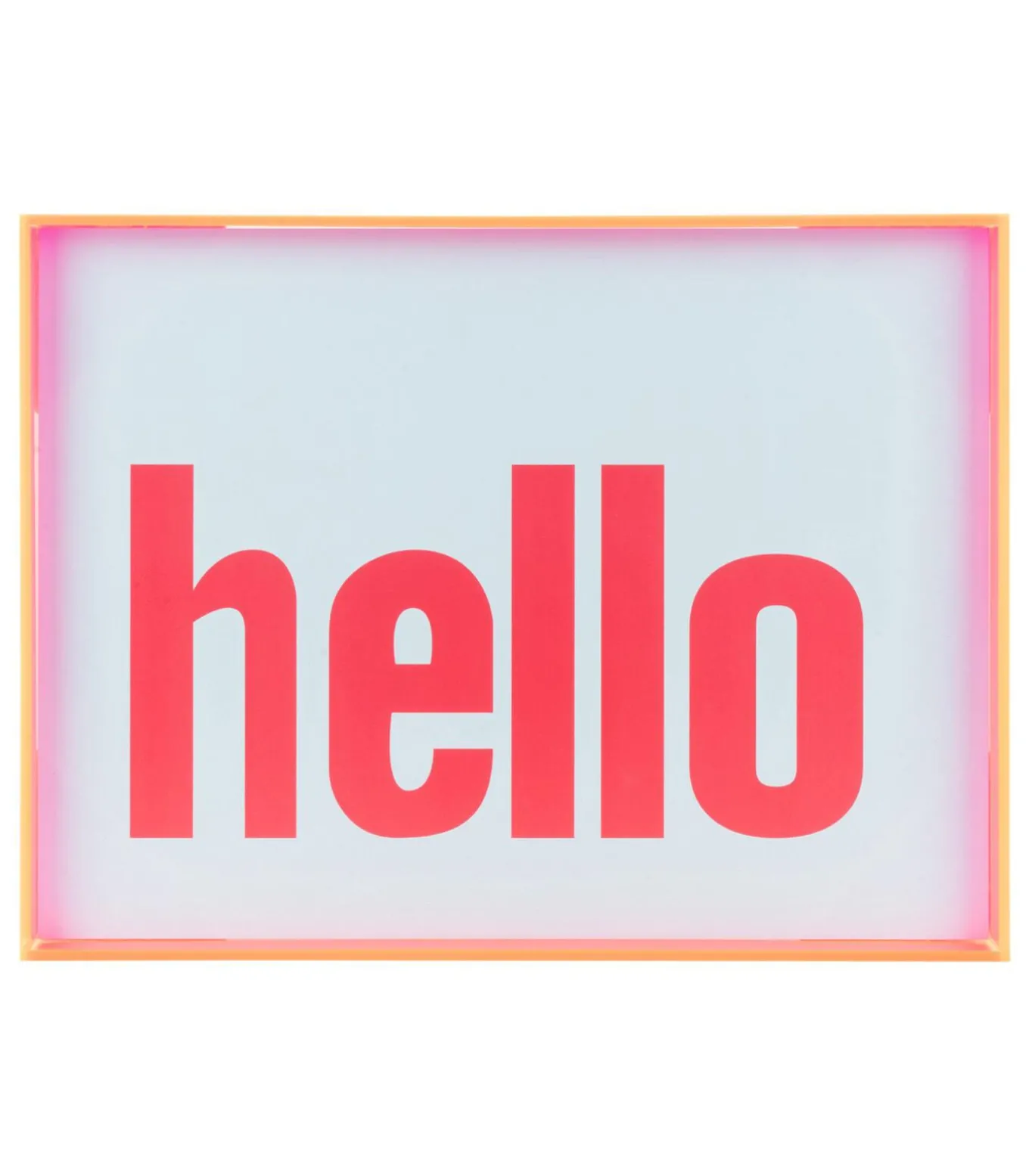 Wanddecoratie Hello Large - Roze - 3x41x31cm