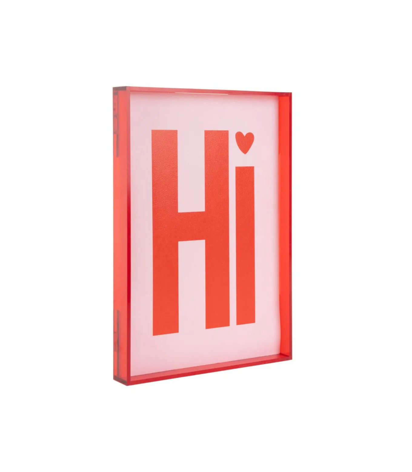 Wanddecoratie Hi Medium - Rood - 3x22x31cm