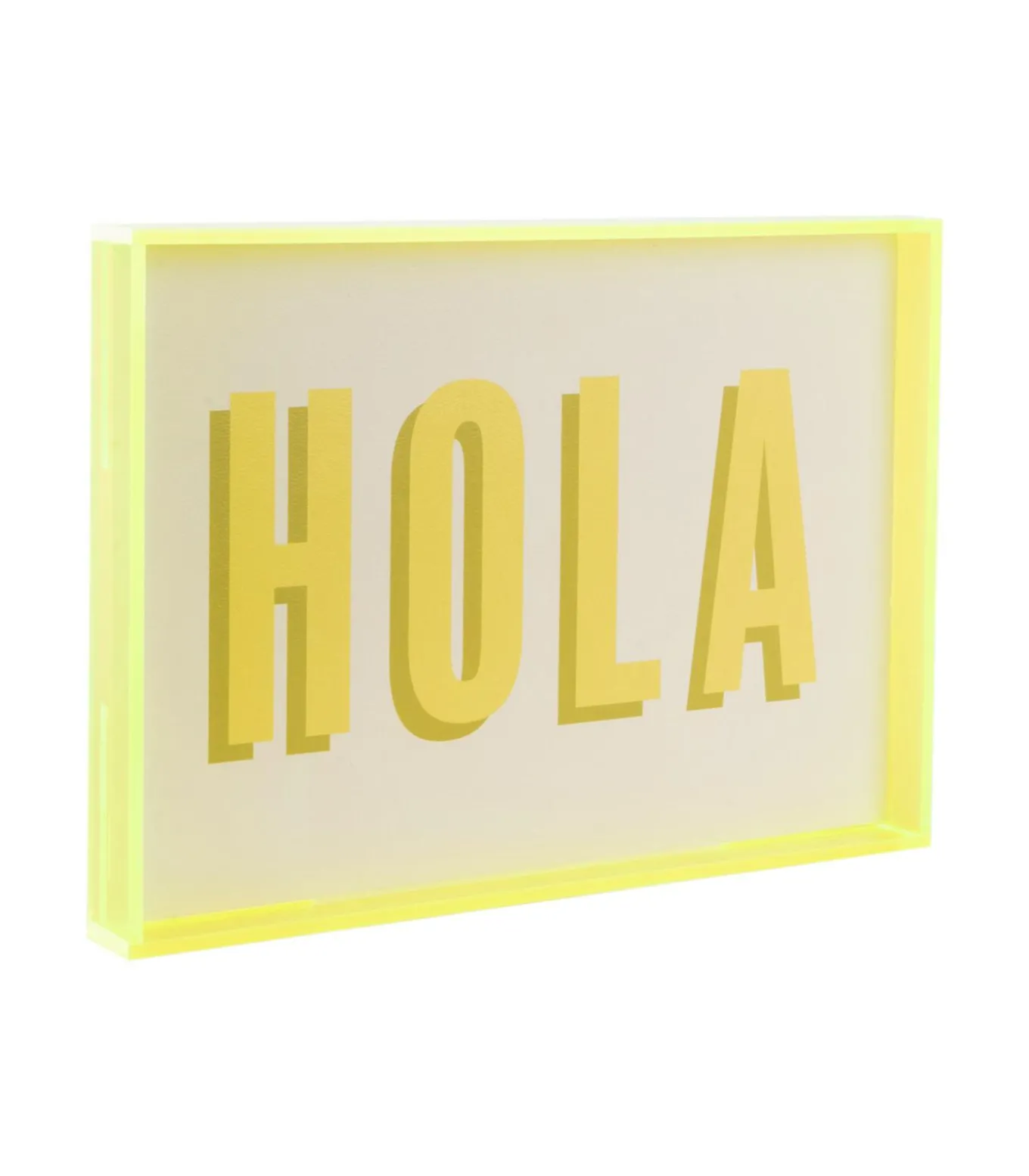 Wanddecoratie Hola Medium - Geel - 3x31x22cm