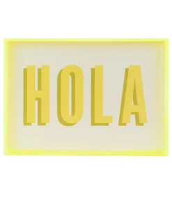 Wanddecoratie Hola Medium - Geel - 3x31x22cm