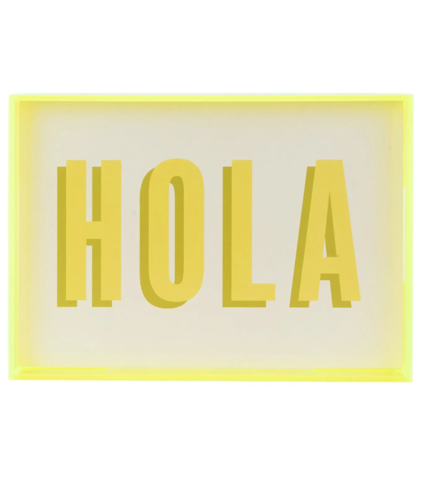 Wanddecoratie Hola Medium - Geel - 3x31x22cm