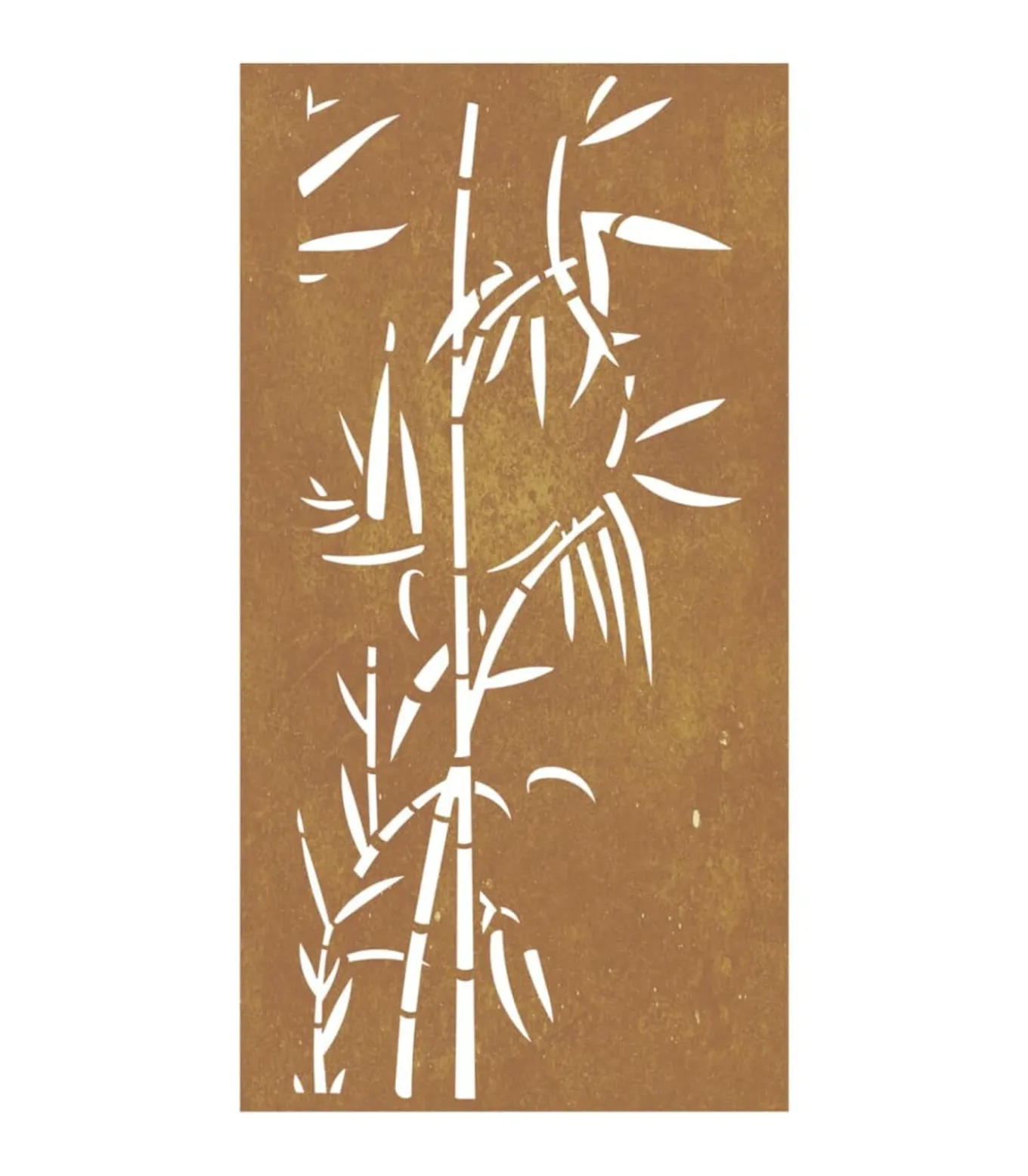 Wanddecoratie tuin bamboe-ontwerp 105x55 cm cortenstaal