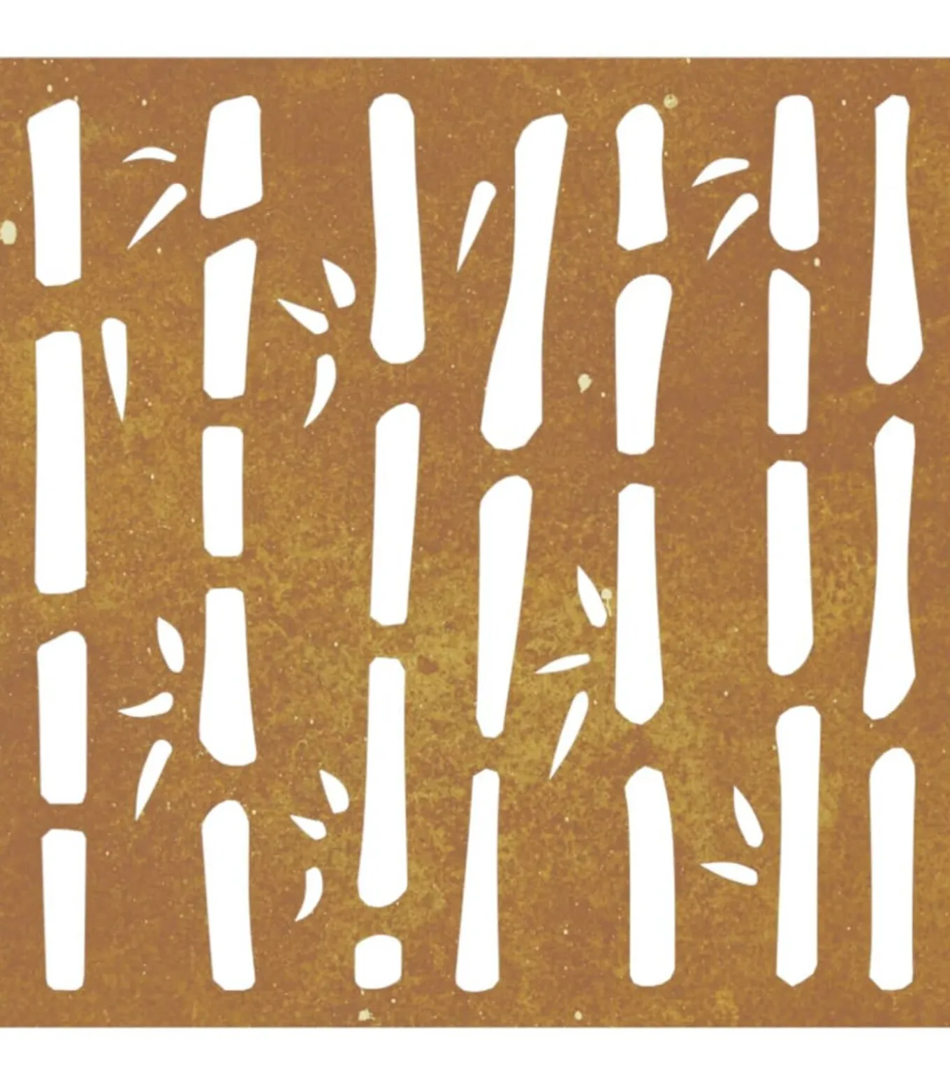 Wanddecoratie tuin bamboe-ontwerp 55x55 cm cortenstaal