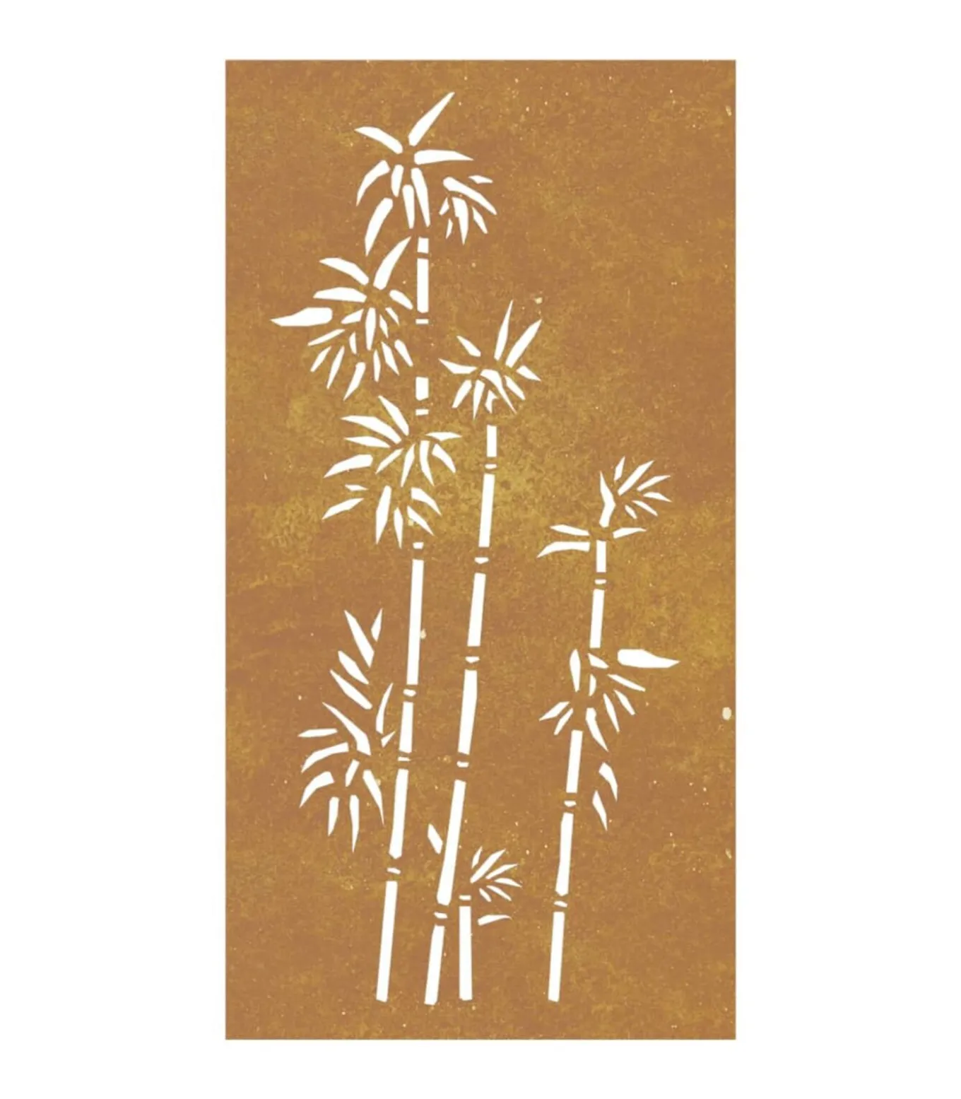 Wanddecoratie tuin bamboe-ontwerp 105x55 cm cortenstaal