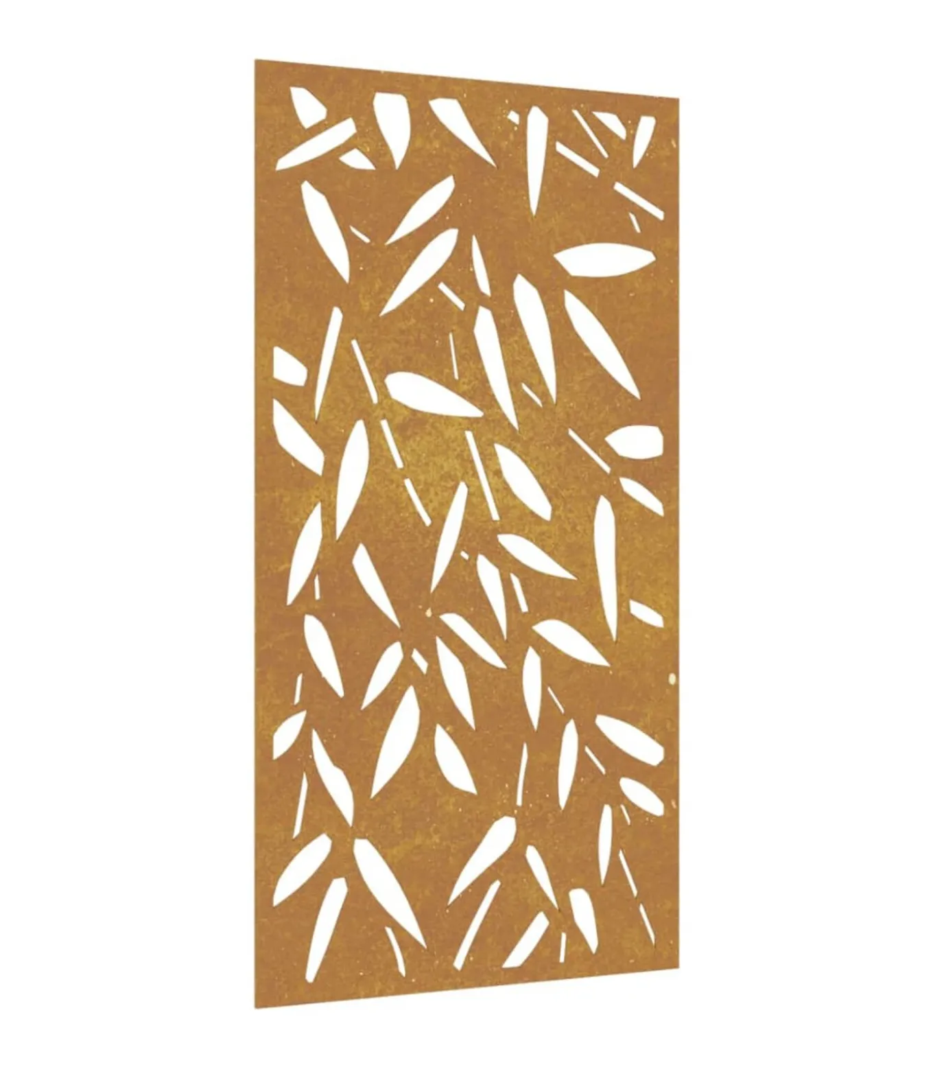Wanddecoratie tuin bamboebladontwerp 105x55 cm cortenstaal