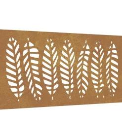Wanddecoratie tuin bladontwerp 105x55 cm cortenstaal