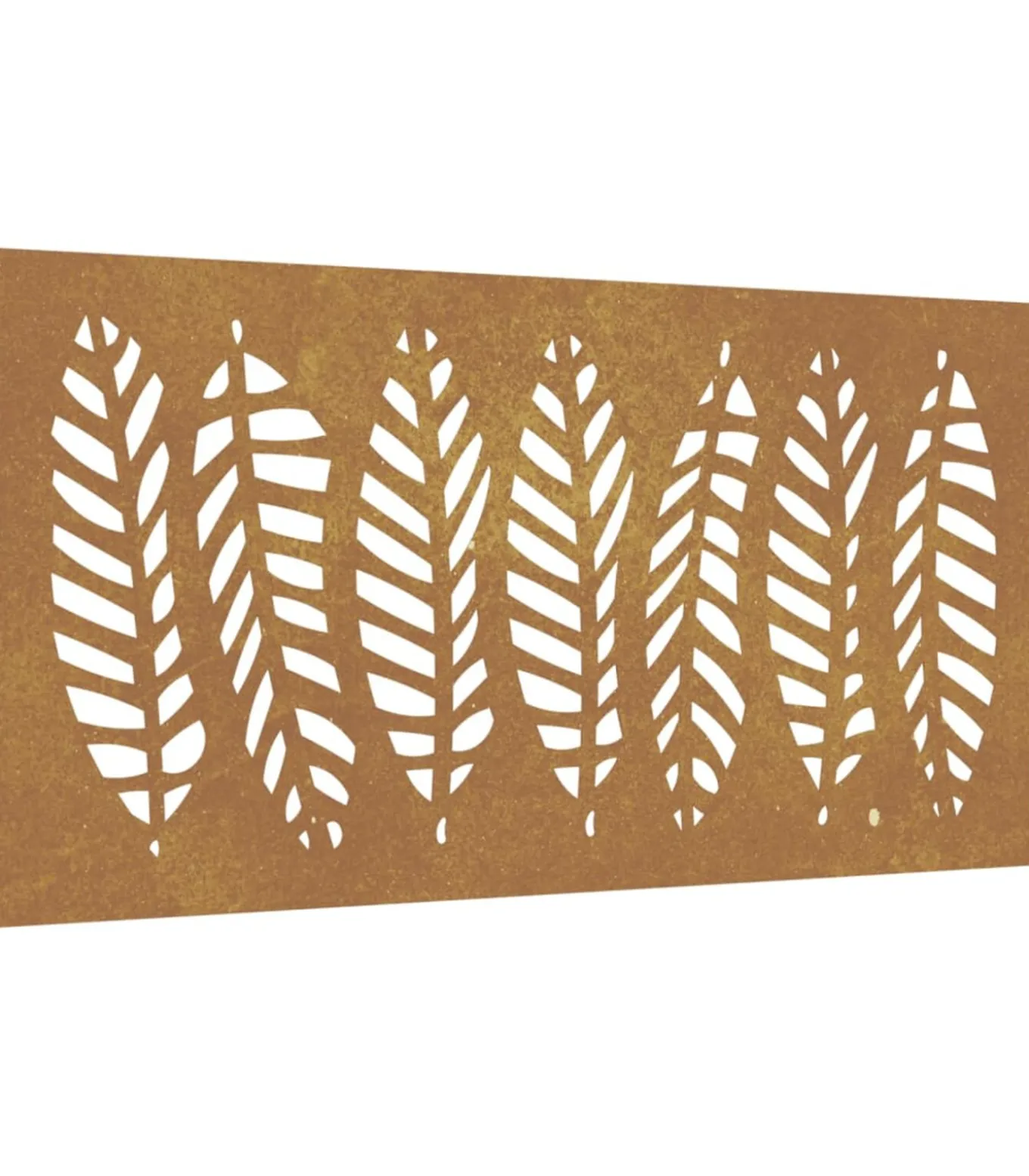 Wanddecoratie tuin bladontwerp 105x55 cm cortenstaal