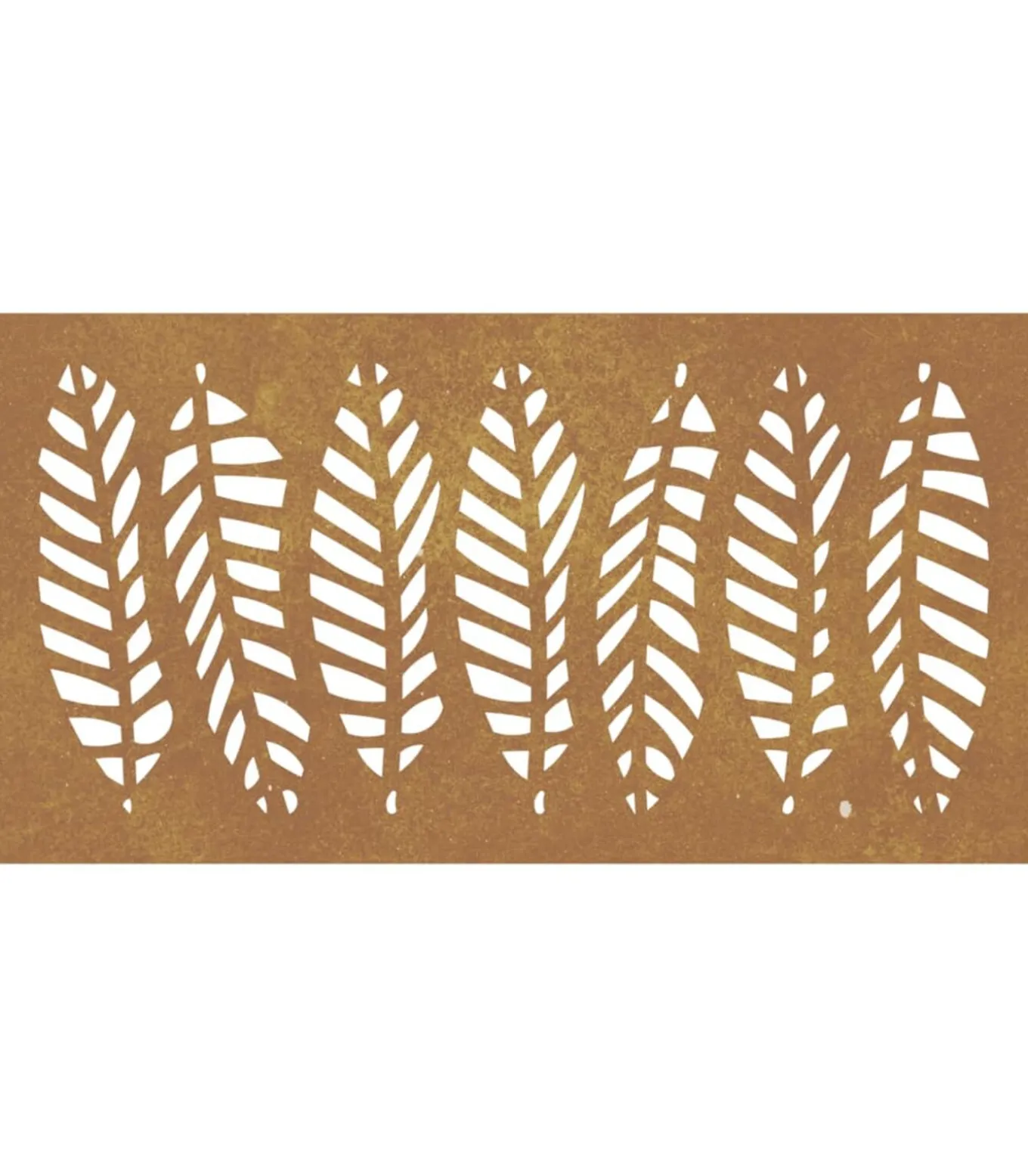 Wanddecoratie tuin bladontwerp 105x55 cm cortenstaal