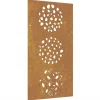 Wanddecoratie tuin bladontwerp 105x55 cm cortenstaal