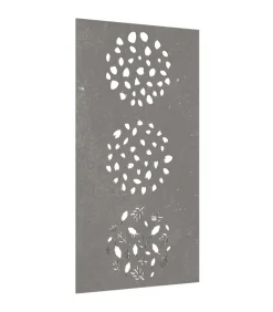Wanddecoratie tuin bladontwerp 105x55 cm cortenstaal