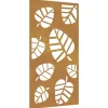 Wanddecoratie tuin bladontwerp 105x55 cm cortenstaal