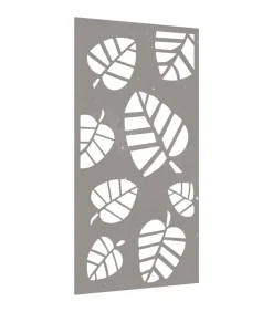 Wanddecoratie tuin bladontwerp 105x55 cm cortenstaal