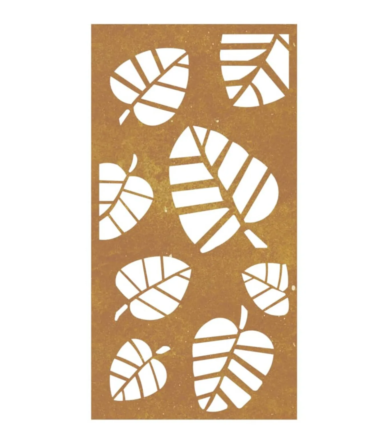Wanddecoratie tuin bladontwerp 105x55 cm cortenstaal