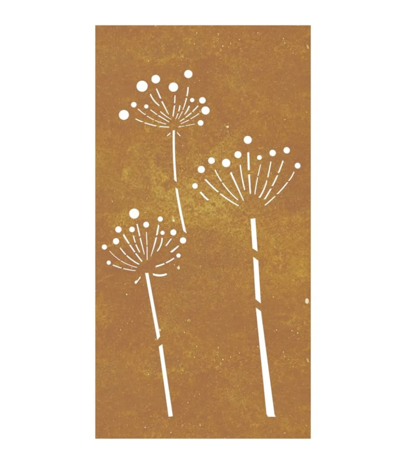 Wanddecoratie tuin bloemenontwerp 105x55 cm cortenstaal