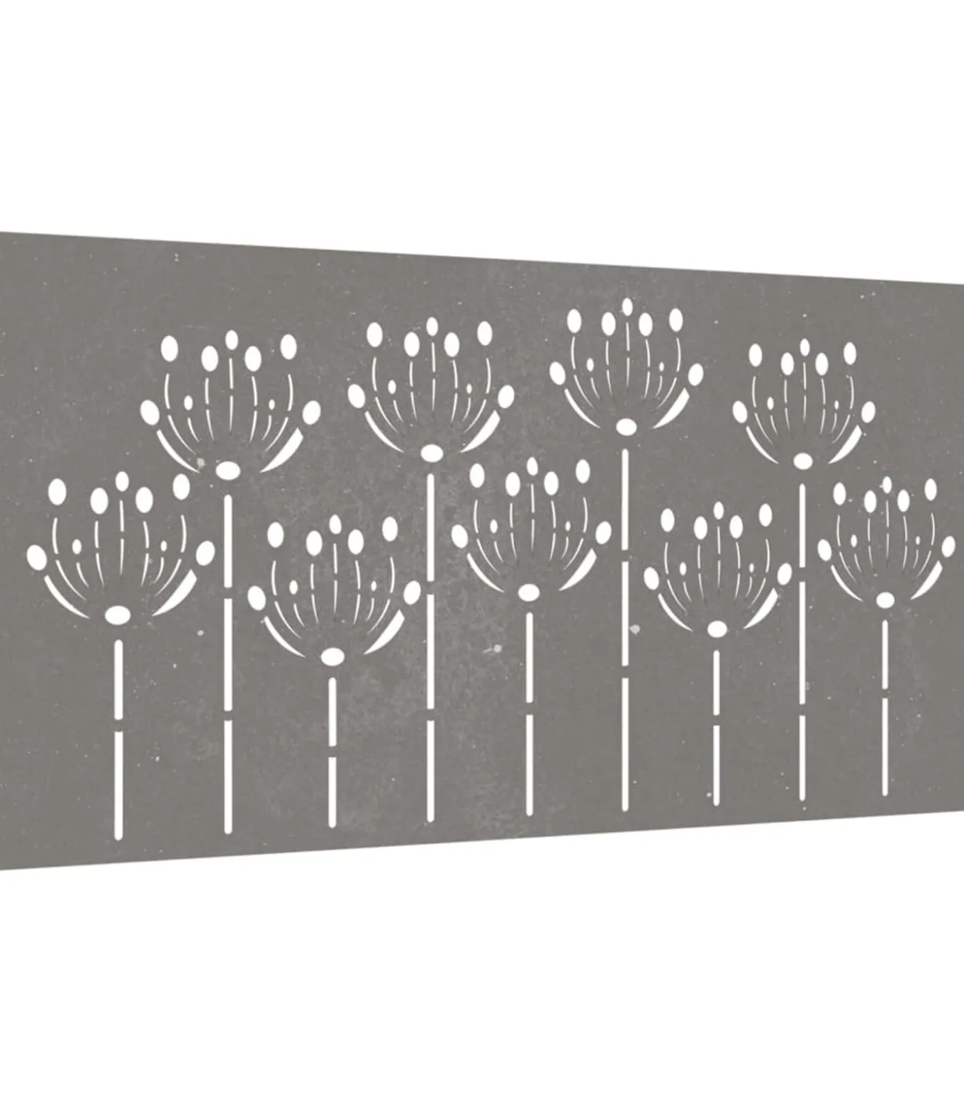 Wanddecoratie tuin bloemenontwerp 105x55 cm cortenstaal
