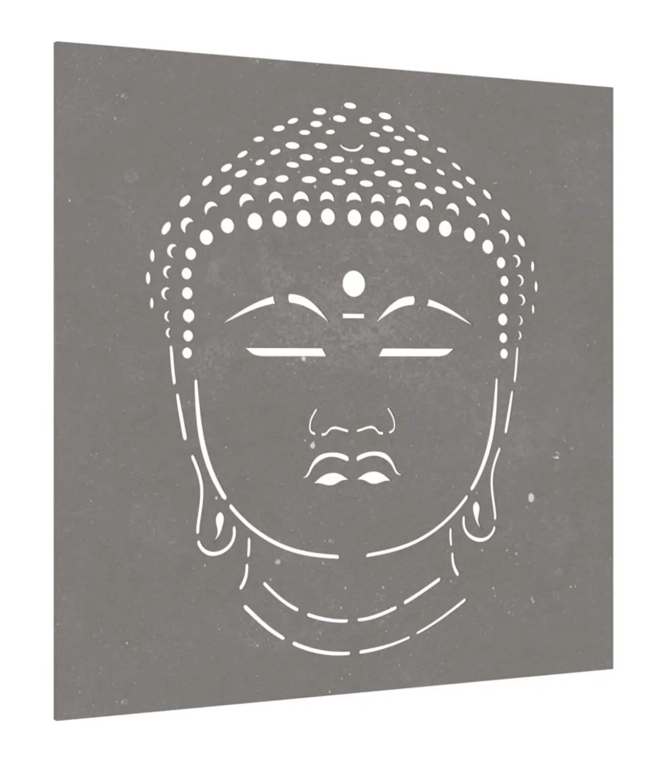 Wanddecoratie tuin boeddhahoofd-ontwerp 55x55 cm cortenstaal