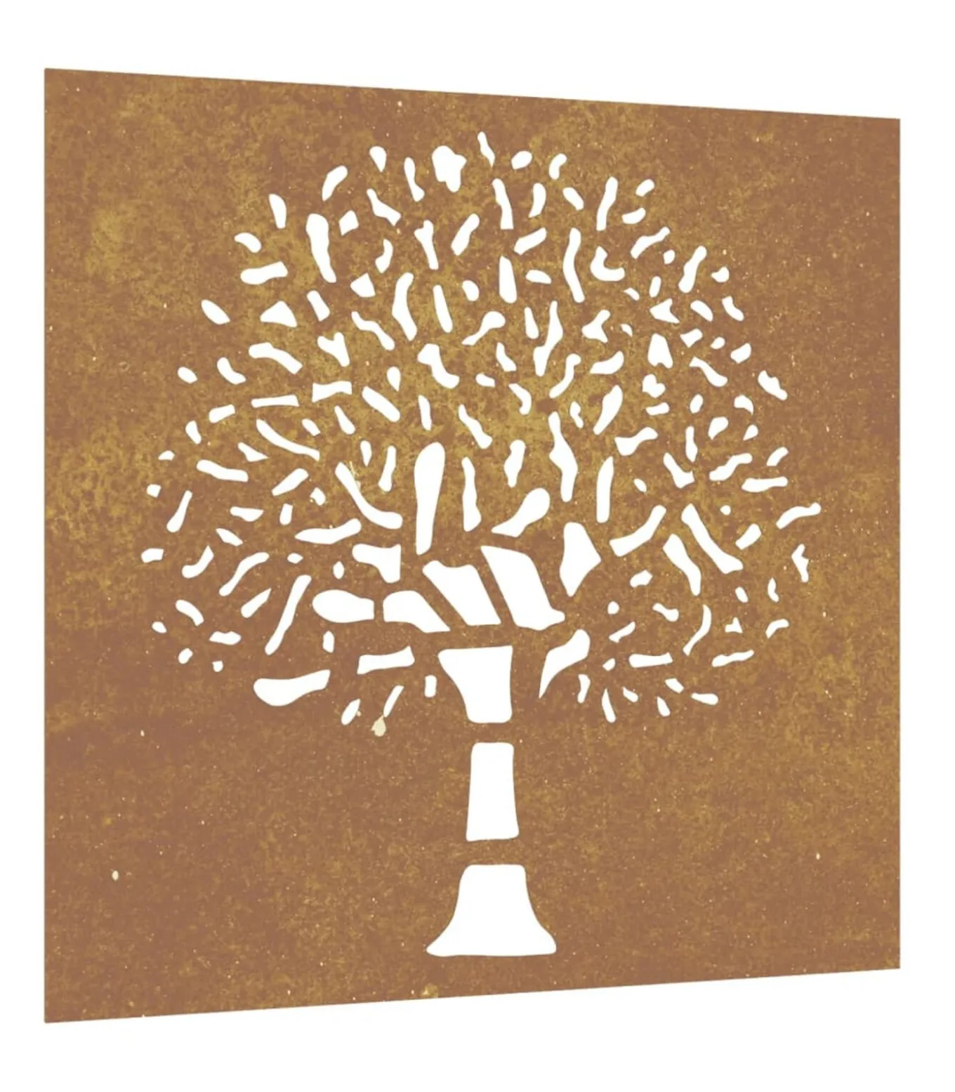 Wanddecoratie tuin boomontwerp 55x55 cm cortenstaal