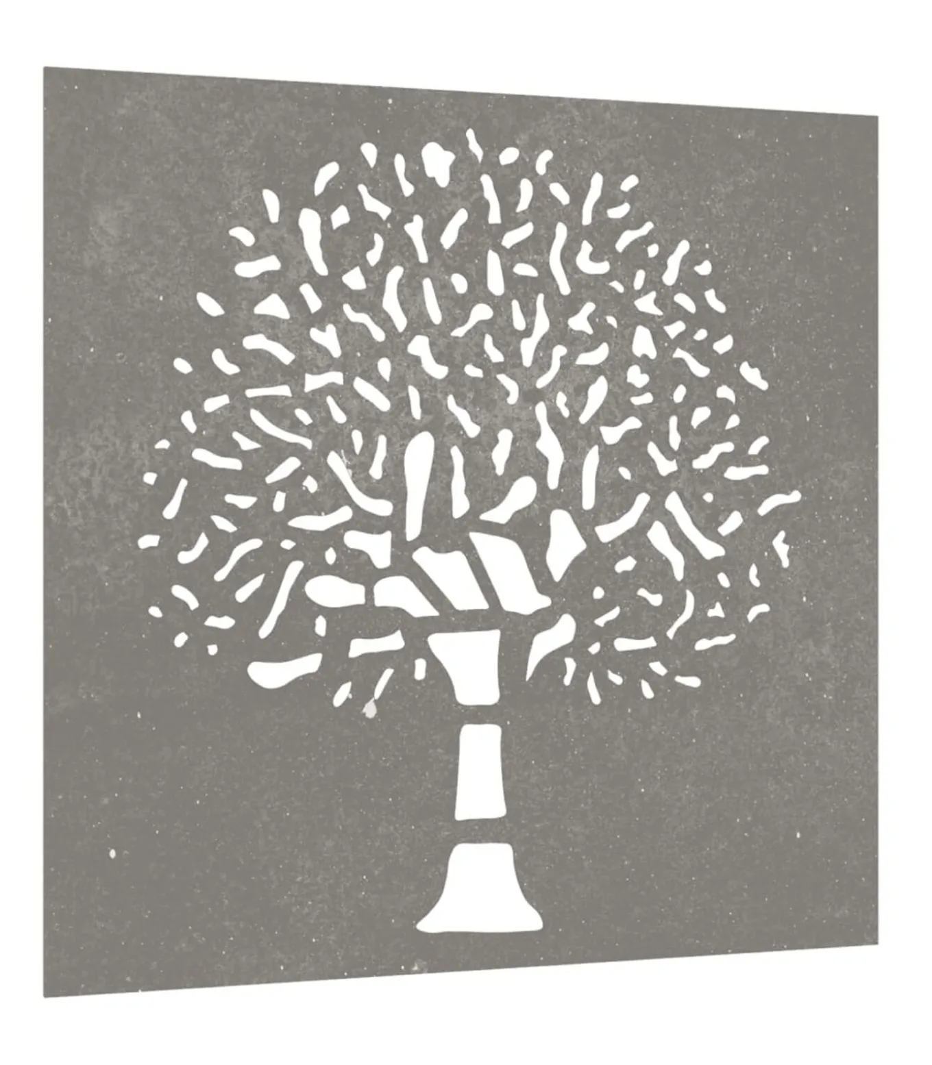 Wanddecoratie tuin boomontwerp 55x55 cm cortenstaal